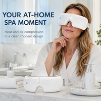 Masseur oculaire intelligent à compression, masseur oculaire électrique à lumière rouge, soulage la fatigue, favorise la circulation sanguine