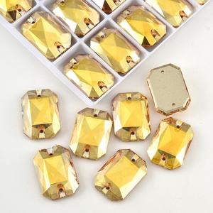 OLeeya Meilleures ventes Strass en verre rectangulaires et octogonaux personnalisés à coudre, Pierres de couture en cristal pour vêtements - Product Image 5
