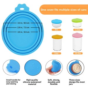 Coperchi in Silicone Rotondi per Lattine di Cibo per Cani e Gatti, 3-in-1, Sigillatura Ermetica per la Conservazione degli Alimenti (Dongguan) - Product Image 4