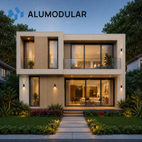 Casa Modular Prefabricada de Aluminio y Acero Moderna, Villa Prefabricada, Alojamiento Turístico Ecológico, Suministro Directo de Fábrica, CE ROHS