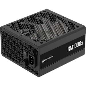 Alimentation PC de bureau COR-SAIR RM1000x entièrement modulaire, faible bruit, ATX 3.1, PCIe 5.1, efficacité Gold, connecteurs natifs, noire, en stock - Product Image 1