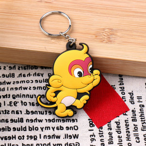 Cao su Móc chìa khóa bán buôn Keychain tùy chỉnh phim hoạt hình hình hình Keyring 3D mềm Silicone vòng chìa khóa PVC phim hoạt hình hình Keychain - Product Image 4