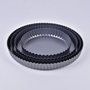 Round Springform Pizza Pan 10 Inch Non Stick Carbon Steel Baking Dish For Oven Use Cake Mold - Product Image 1