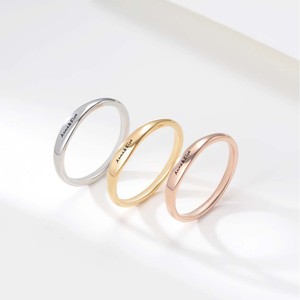 Anillo de Pareja de Acero Inoxidable Chapado en Oro de Moda de Fanke, Anillo Simple para Pareja, <span class=keywords><strong>Regalo</strong></span> para el Día de San Valentín, <span class=keywords><strong>Regalo</strong></span> para el Día de la Madre con Letras Grabadas - Product Image 3