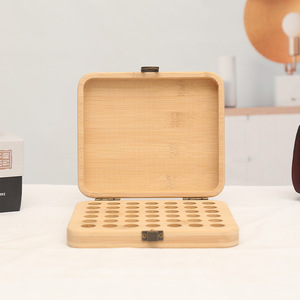 Houselin Biểu Tượng Tùy Chỉnh 25 36 42 Lưới Sồi Bằng Gỗ Tinh Dầu Chai Lưu Trữ Hộp Với Khóa - Product Image 3