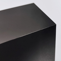 Blocs de présentation carrés en acrylique noir, solides, brillants, modernes, personnalisables pour exposition