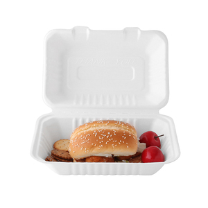 도매 지속 가능한 식품 포장 600ml 생분해성 일회용 스시 가서 도시락 Bagasse 테이크 어웨이 박스 - Product Image 2