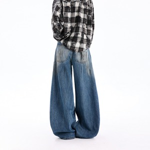 Jeans Anchos de Cintura Alta Estilo Americano <span class=keywords><strong>para</strong></span> <span class=keywords><strong>Mujer</strong></span> y Hombre, Nuevo Diseño, Holgados y Estilizantes, Tipo Boyfriend - Product Image 4