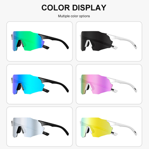 Lunettes de soleil de sport, verres polarisés miroir, lunettes de cyclisme et de course, protection UV400, anti-buée, coupe-vent, monture en PC, lunettes personnalisées avec logo - Product Image 6