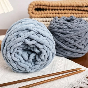 Fil Chenille Queue <span class=keywords><strong>de</strong></span> Chat, <span class=keywords><strong>Pelote</strong></span> <span class=keywords><strong>de</strong></span> Fil Acrylique Mélangé Épais 8mm, Matériel pour Tricot Manuel et Crochet <span class=keywords><strong>de</strong></span> Poupées - Product Image 4