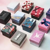 Boîte cadeau magnétique haut de gamme de luxe avec logo personnalisé, doublure en éponge, insert en velours, pour bijoux, mariage, anniversaire, matériaux recyclés, portable