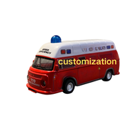 1:40, modelo personalizado fundido a presión, camión de bomberos de aleación, coche de policía y ambulancia, sonido extraíble y efecto de luz, coche de juguete de Metal para niños
