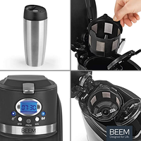 Beem Grind & Brew Ein-Tassen-Kaffeemaschine Basic Selection 2-in-1 Kaffeemühle und Kaffeemaschine