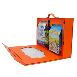 Luxury art paperboard food packaging <b>magnetic</b> gift <b>box</b> with window transparent plastic PVC - Product Image 2