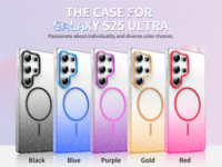 Étui de téléphone magnétique sans fil à paillettes pour Samsung S25 Ultra S24 S23 Plus S22, protection antichoc, coque de téléphone mobile
