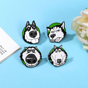 Sming Pins Husky esmalte Pins mascota perro lindo solapa insignia divertido dibujos animados broche personalizado ropa bolsa Accesorios - Product Image 2