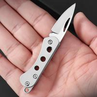 Mini couteau pliant en acier inoxydable, porte-clés, petit couteau utilitaire pliable portable pour le camping en plein air, EDC