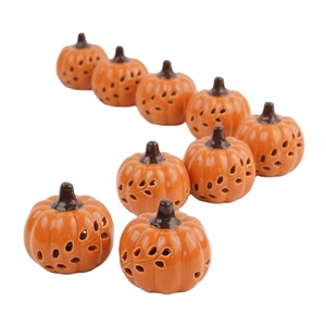 Linterna de Calabaza LED de Cerámica Directa de Fábrica, Venta al por Mayor, Luz de Calabaza Personalizada para Halloween, Regalos de Cosecha de Otoño, Decoración del Hogar - Product Image 1
