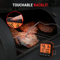 Termómetro para Barbacoa con Sondas de Alta Resistencia, Termómetro para Cocinar Alimentos en Horno y Parrilla con Temporizador