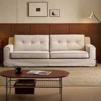 111200 Quanu Großhandel Neues Modernes Gerades Stoffsofa Minimalistisches Cremeweißes Sofa-Set für Wohnzimmer