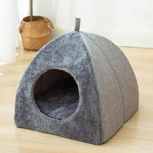 Großhandel Katzen haus Bett 2 in 1 Bestseller Lustige Katze Bett Fabrik Direkt versorgung Warme Haustier betten - Product Image 6