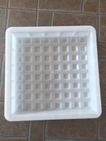 Moule de pavage Renfa personnalisable pour blocs auto-emboîtables, allées de jardin, pavés de rivière, en plastique et caoutchouc, blanc, moulé par injection