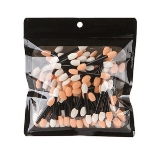 100pcs Pack Disposable Eyeshadow Brush Sponge Tipped Oval Tool Dual Sides Makeup Cosmetic Eye <strong>Shadow</strong> <strong>Applicator</strong> - Product Image 2