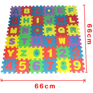 Tappetino Puzzle in Schiuma EVA per Bambini, Piastrelle Incastrabili con Alfabeto e Numeri, Impermeabile, Morbido, Educativo, per Sala Giochi - Product Image 4