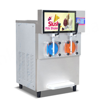 Machine à slush commerciale pour boissons glacées, 2 saveurs, yaourt, fruits, eau