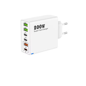 Cargador Rápido Multipuerto 6 en 1 de 200W, 3 USB, 3 PD, 5V2.4A, Enchufe US EU UK, Cargador de Teléfono, Cargador de Energía para iPhone, Android, Laptop - Product Image 2
