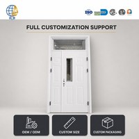 Porte d'école en acier à double battant sur mesure avec vitre de vision et fenêtre en travers, fabrication directe, taille personnalisée pour dortoir et hôpital