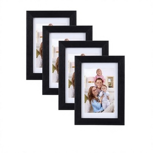 Rectangular Black Wooden <b>Photo</b> <b>Frame</b> With Real Glass For Home Living Room Dining Room Wall Decor - Product Image 1