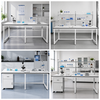 Table de poste de travail unique HUAJIALE avec étagère à réactifs Tables de travail de cuisine commerciales en acier au carbone résistant à la corrosion