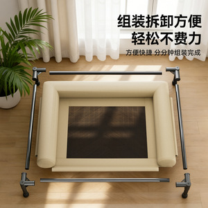 Cama para perros, para todas las estaciones, extraíble y lavable, elevada del suelo, adecuada para perros y gatos pequeños, medianos y grandes, hecha de malla. - Product Image 5