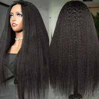 Wig Rambut Asli Brasil 200 Density 40 Inch HD Deep Wave Lace Front 13x4 Lace Front Human Hair Kinky Straight Jerry Curl Natural Wave