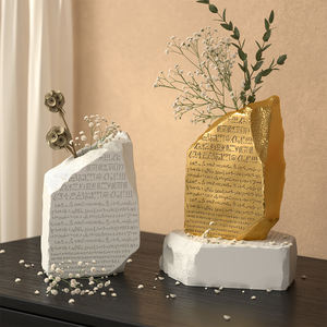 DM1195 <span class=keywords><strong>Egypte</strong></span> 3D Pierre Tablette Vase Silicone Moule DIY Rosetta Épitaphe Fleur Séchée Planteur Gypse Béton Moule Maison Ornements - Product Image 4