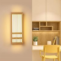 Bois LED Éclairage Style Japonais Restaurant Tatami Chambre Lumière appliques intérieures pour salon chambre hôtel applique murale