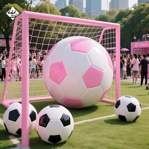 Installation artistique sur <span class=keywords><strong>le</strong></span> thème du football en plein air, ballon de football géant pour la décoration d'événements - Product Image 1
