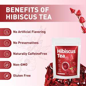 Custom Private Label Organic Raw Hibiscus Tea 20 Corn Fiber Tea <b>Bags</b> Premium Dark Red Antioxidant Support Digestive Health - Product Image 3
