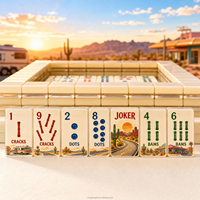 Versand in 15 Tagen Luxuriöses Modernes Rosa Perlmutt Amerikanisches Mahjong-Set 160/166 Steine Anpassbares Familien-Party-Geschenk