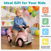 Voiture miniature à pousser pour enfants, style rétro, en plastique, avec siège ergonomique, sécurisée, pour l'extérieur, avec rangement pour jouets