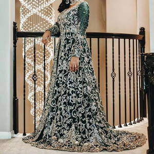 ชุดแต่งงานยาวถึงพื้นสำหรับอินเดียเดรส2019ชุดแต่งงานที่สวยงามสง่างาม - Product Image 2