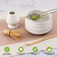 Kit de fouet à matcha en bambou personnalisé en gros avec bol en céramique, ensemble d'outils à thé, coffret cadeau matcha et accessoires