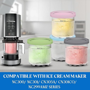 Gobelet de stockage de crème glacée de haute qualité pour les sorbetières Ninja NC299AMZ NC300s Series CREAMi, idéal pour la préparation de desserts d'été - Product Image 2