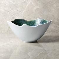 Nouveau japonais luxe Unique bol profond plats en céramique ensemble nourriture Snack riz soupe pâtes salade porcelaine bol pour Restaurant hôtel