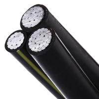 Cable Triplex ABC 0,6/1 Kv 2X4 AWG XLPE/PE Aislamiento de PVC Aluminio ACSR Cable eléctrico superior compatible con ASTM para energía