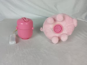 Mặt trời mọc mới tùy chỉnh thiết kế dễ thương màu hồng lợn âm nhạc Piggy ngân hàng PP bông đầy sang trọng tiết kiệm Hộp trẻ em động vật moneybox chen - Product Image 2