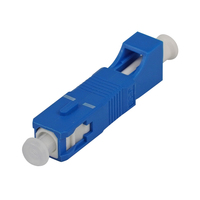 Adaptateur Fibre Optique Monomode SC/APC Mâle vers LC/APC Femelle, Convertisseur Hybride LC-SC FTTH Conforme ROHS, Matériau ABS Haute Performance