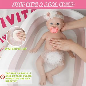 Muñecas Bebé <span class=keywords><strong>Reborn</strong></span> de Silicona de 20 Pulgadas Niña Realista Recién Nacida para Niños Mejor Regalo de Cumpleaños Juguete para Aliviar el Estrés - Product Image 2