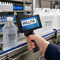 Impresora de Inyección de Tinta Portátil de Doble Cabezal Willita, Amplio Rango de Impresión para Pequeños Talleres, Negocios en Casa y Codificación